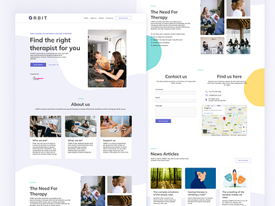 Therapy website landing page design UI branding care design health mental psychotherapist psychotherapy therapy ui webs website
