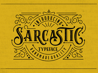 Sarcastic Typeface + Extras app branding design graphic design illustration logo typography ui ux vector