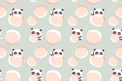 Panda pattern baby baby collection baby pattern cute design illustration kids kids background panda pandas pastel pattern seamless