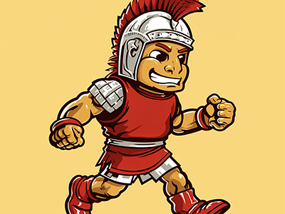 Trojan Mascot retro teams trojan vintage warrior