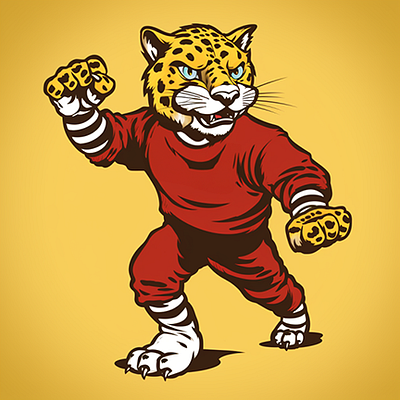 Leopard Mascot cat leopard leopards retro teams vintage
