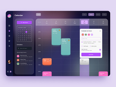 Schedules dashboard design dribbble