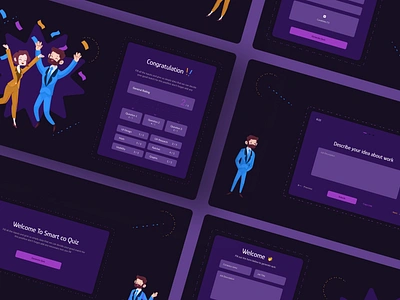 Quiz Generator Forms branding dark dark mode design form graphic design landing landing page purple quiz quiz generator ui ux