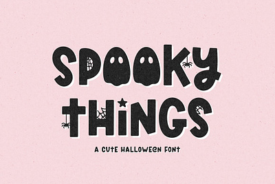 Spooky Things - Cute Halloween Font app branding design graphic design illustration logo typography ui ux vector