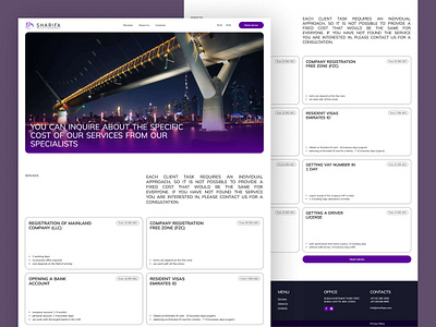 Sharifa - Services page art branding concept creative design designer developer elementor graphic design logo minimal minimalism site tipographi ui ux web webdesign website wordpress