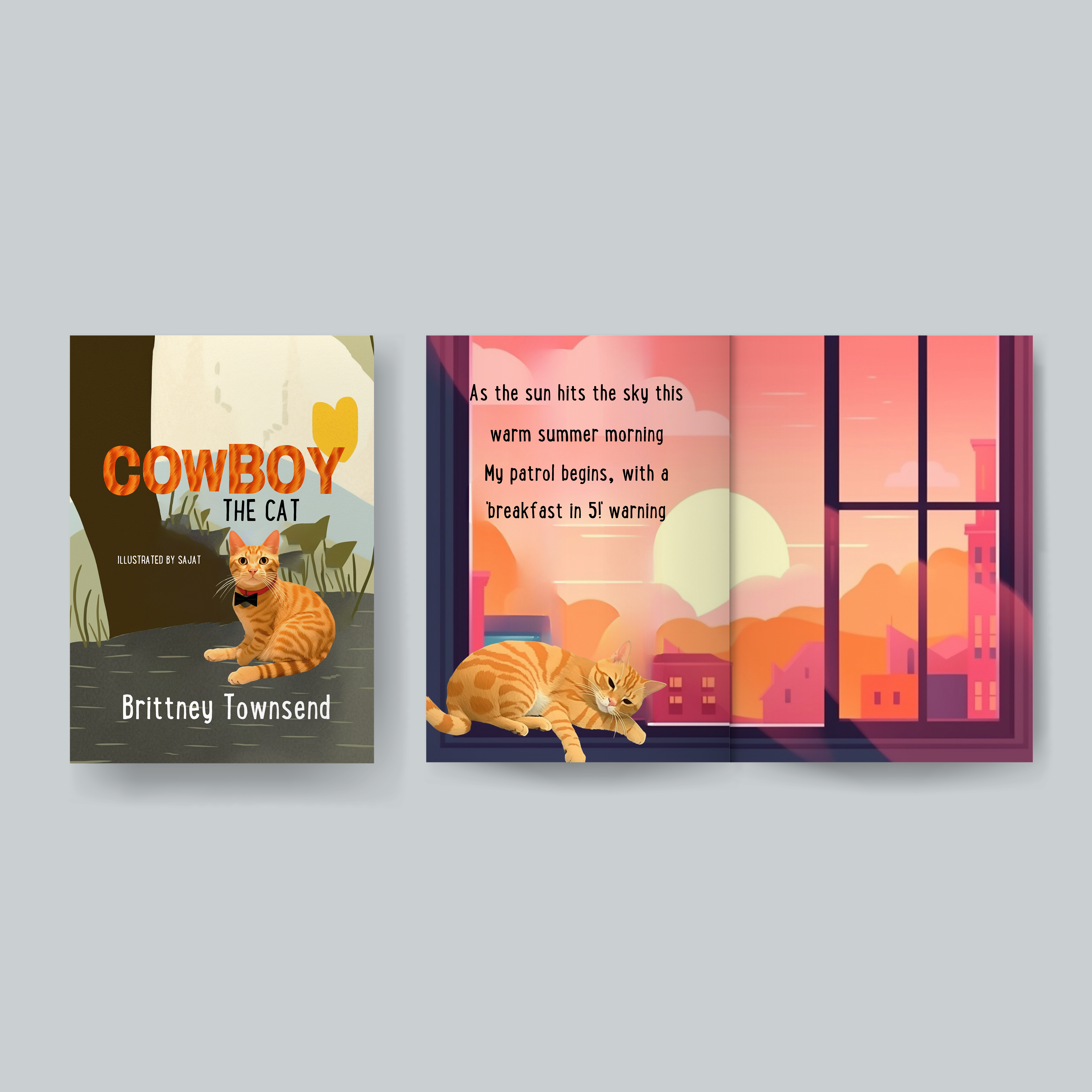 Cat Character (Cowboy) 3d ai animation cat character childrens book design graphic design illustration midjourney ui