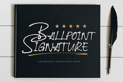 Ballpoint Signature Font app branding design graphic design illustration logo typography ui ux vector