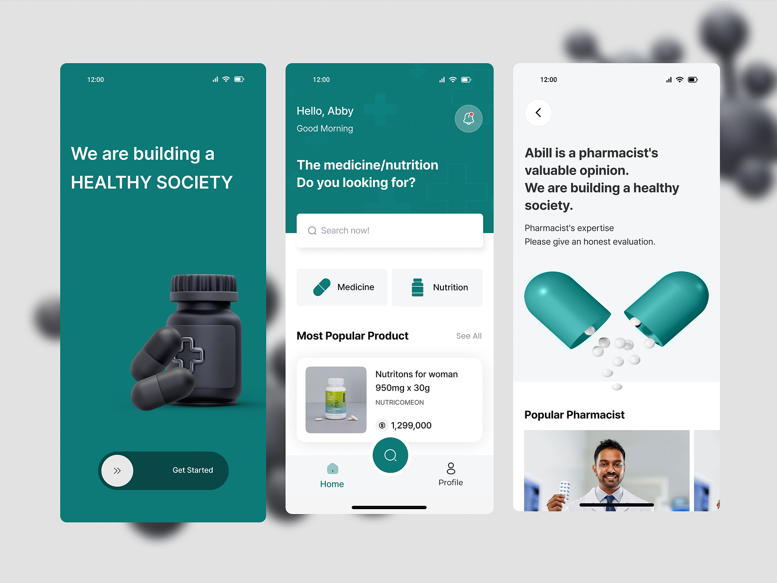 Pharmacy Mobile App by Abbys Studio - UX/UI Design on Dribbble