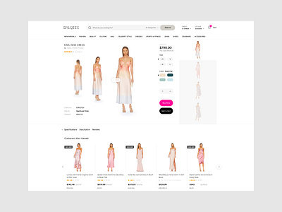 Fashion E-Commerce Product Detail Page best ux designer fashion fashion detail page fashion e commerce fashion product detail page freelance designer product detail page top designers