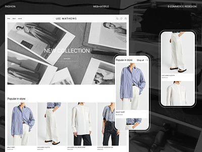 E-commerce redesign concept mobile ui web