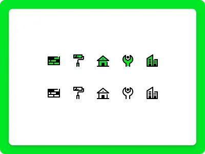Services Icons builder commercial home house icons residential website