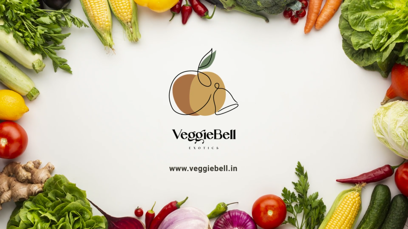 Veggiebell Exotics Branding Video animation brand brand design branding branding video creatives exotic vegetable hire motion graphic designer motion graphics motion graphics designer organic vegetables salad bowl veggibell exotics