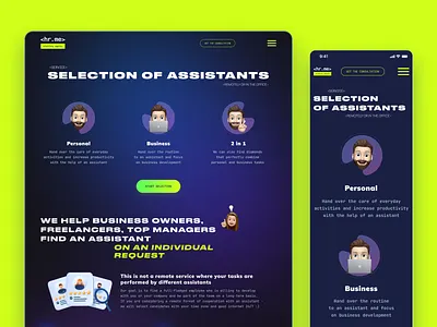 Landing page for staffing agency. Desktop and mobile design ui uidesign ux uxdesign