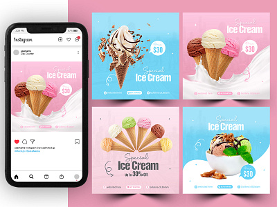 Ice-Cream Ads Social Media Post & Product Banner Design cake chocolate cream foodblogger foodlover ice icecreamlovely special icecream summer sweet sweeticecream tasty yummy icecream