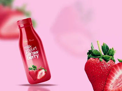 YOGURTO - Milk and Fruit Shake Product Design 3d animation branding clean ui design graphic design illustration landing page design minimalist motion graphics product design ui uiux design