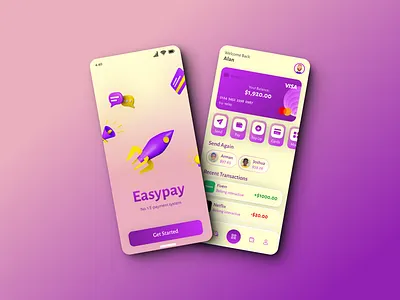 EasyPay - Online Payment App android app app banking digital payment digital wallet mobile app online banking pay payment ui ux wallet