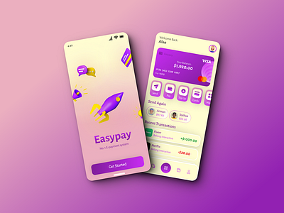 EasyPay - Online Payment App android app app banking digital payment digital wallet mobile app online banking pay payment ui ux wallet