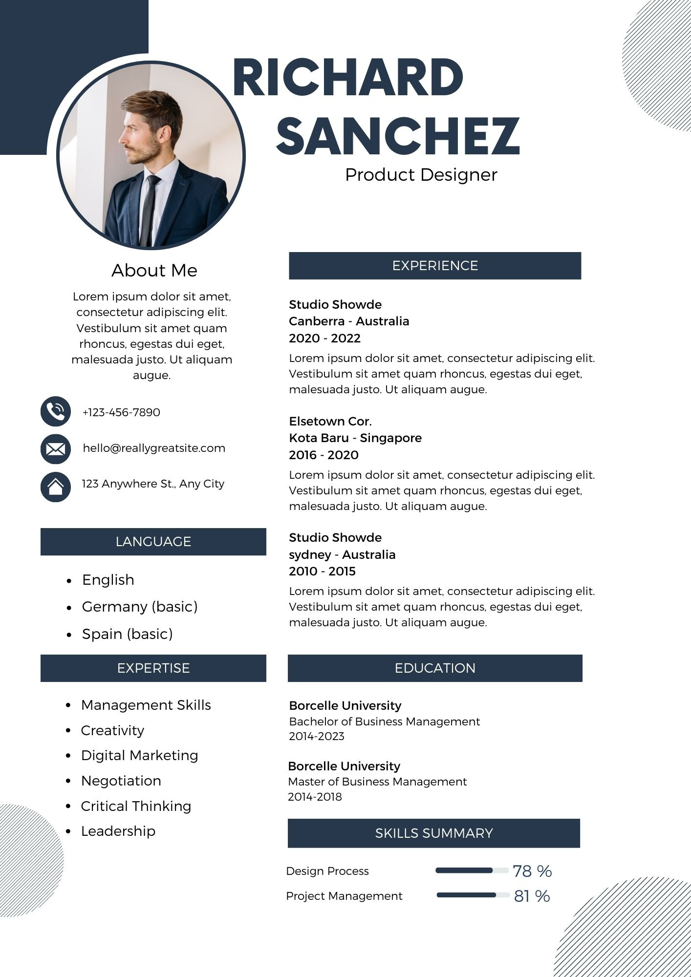 Resume/CV by Muhammad Kashif Butt on Dribbble