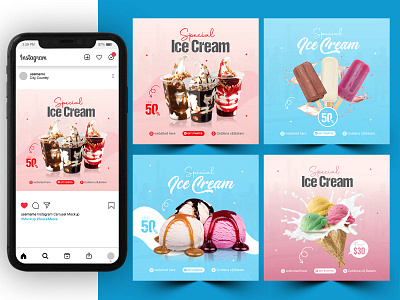 Ice-Cream Ads Social Media Post & Product Banner Design cake chocolate ice cream cream foodblogger foodlover ice icecream lovely specialicecream summer sweet sweeticecream tasty yummy icecream