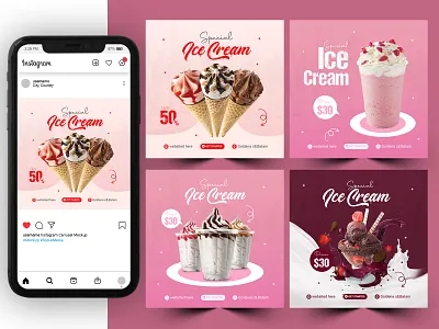 Ice-Cream Ads Social Media Post & Product Banner Design cake chocolate chocolate ice cream cream foodblogger ice ice cream lover special ice cream summer sweet tasty yummy yummy ice cream