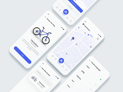 Vandi Karan - Smart Bike Application button cards components cycle icons list location map menu navigation product design smart bike table ui uiux ux
