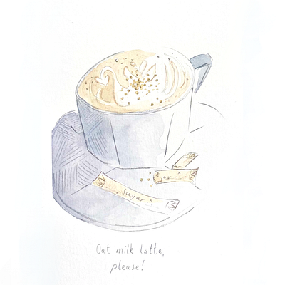 Cafe de Matin artist artwork cafe cafeart design illustration painting watercolour