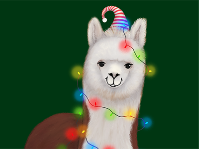 Christmas Alpaca alpaca alpaca illustrated chrismas alpaca christmas animation cute alpaca ill0graph illograph illustration llama