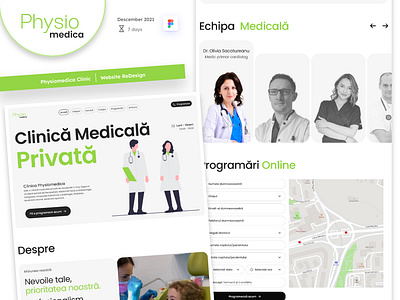 Physiomedica | Medical Website | Web Design | Redesign design illustration landingpage logo typography ui uiux design ux vector