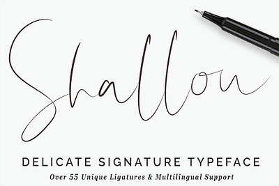 Shallou Signature Script Typeface app branding design graphic design illustration logo typography ui ux vector