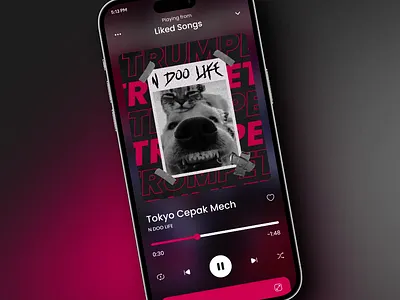 Album Cover Animation album album cover animation app cover design minimal mobile motion graphics music music app song ui ui design