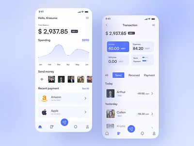 Online Mobile Banking app UI design analytics app ui appdesign banking app credit financial app financial management fintech app ios mobile mobile banking mobile design money management saving startup transaction uidesign uiux uxdesign wallet