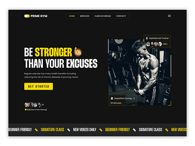 Gym Website abs body building cross fit design exercise figma fitness fitness club fitness model gym healty her landing page training ui ui design uiux ux web design website