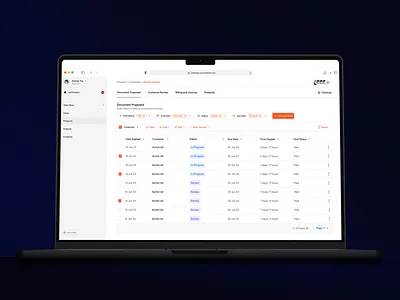 SAAS Webapp Preview - Document Management b2b webapp b2c webapp business productivity business project date list document list document status filter webapp management dashboard management work modern webapp product management project list saas dashboard table document table webapp ui webapp ux webapp webapp work list