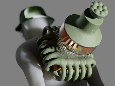 Tourist 3d 3d illustration backpack character fashion green illustration minimalism modelling redshift rendering