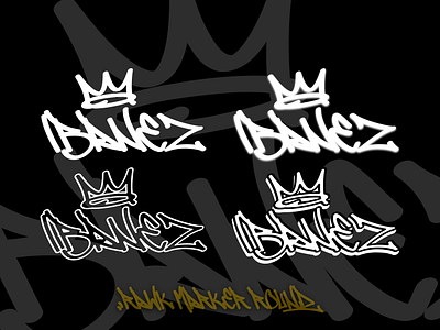 My Own Font! Graffiti Tag Style, called "Rawk Marker Round" font graffiti graphic design lettering logo own font typography