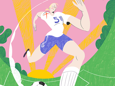 Faye White Illustration for Forward Play character design digital illustration editorial illustration football footballer illustration sport illustration sports