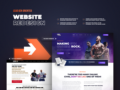 Website Redesign For Gym Membership Accelerator Business art direction branding design fitness website graphic design gym website health website landing page lead generation marketing website ui ux uxui web design website website design