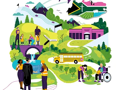 University of Northern Iowa Alumni Magazine Illustrations alumni character design digital illustration editorial illustration graduate illustration illustration art illustrator magazine illustration university