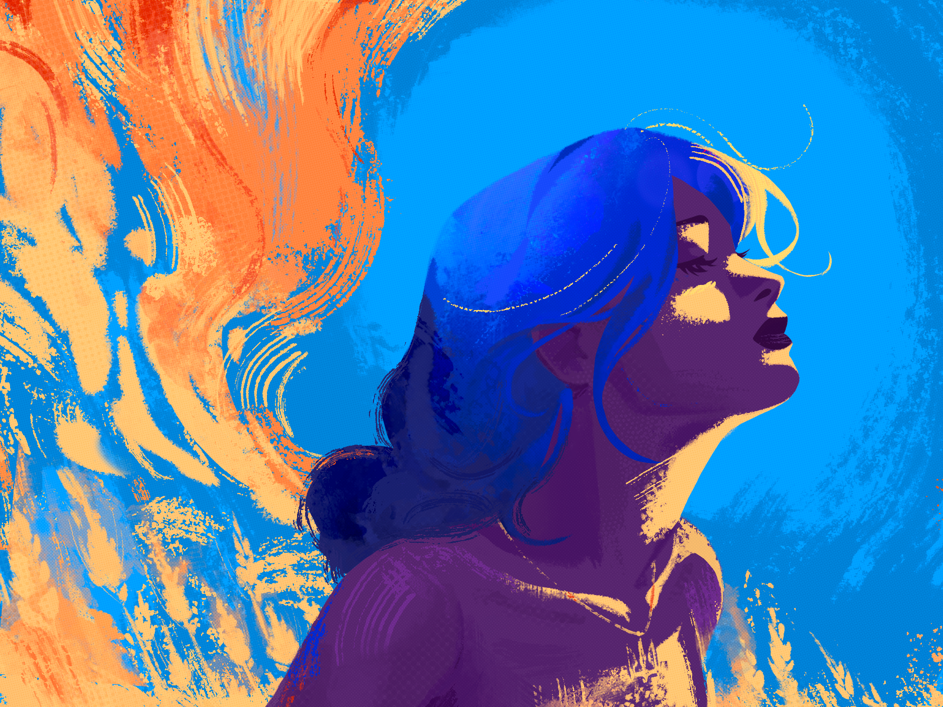 Brave dreams of Ukraine adobe illustrator adobe photoshop art artist digital digital art girl gotoinc illustration portrait procreate woman