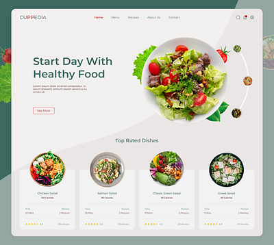 Cuppedia design desktop food product design ui ux webdesign