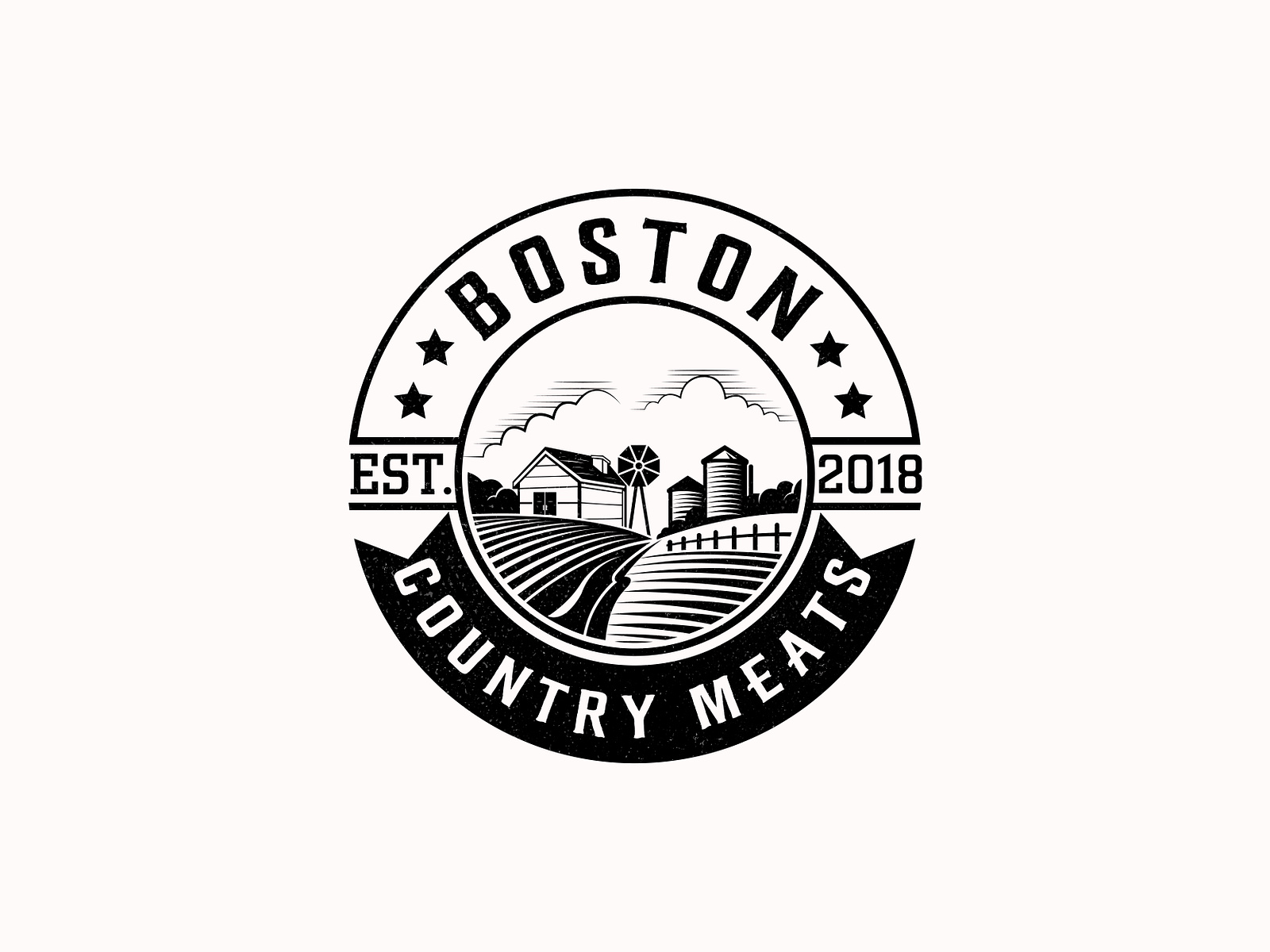 BOSTON COUNTRY MEATS LOGO DESIGN by Muzahedul Islam Logo Designer on