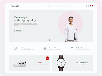 Suavis design desktop ecommerce home product design ui ux webdesign