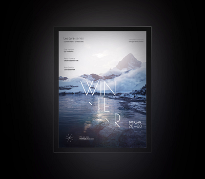 Winter poster design 3d animation branding c4d concept design graphic design layout motion graphics poster