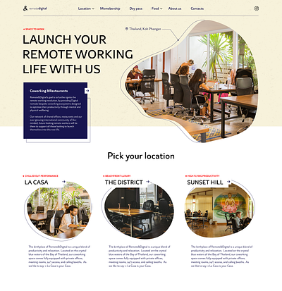 Website concept / Coworking clean design design figma ui webdesign