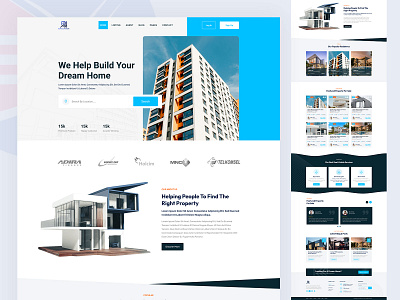 Real-estate Landing Web site Design agency branding cleaning company corporates design graphic design landing page ui ux website