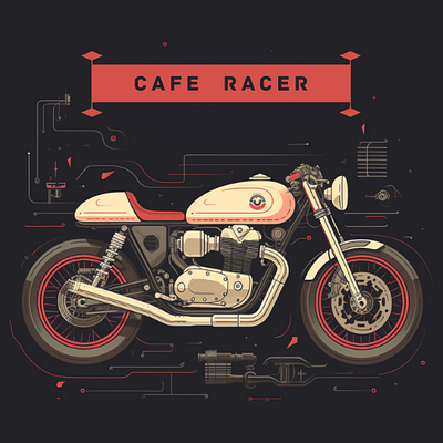 Cafe Racer Logo illustration logo