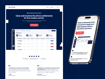 Truckbase.com: SaaS Website Revamp (Live) conversion rate optimisation landing page design marketing website responsive saas saas app saas homepage saas website truckbase trucking software web design webflow website website design website revamp