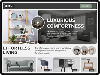 FMART | Furniture Web Design chair decor furniture furniture store furniture website home interior landing page online store sofa table ui uiux web design web store website