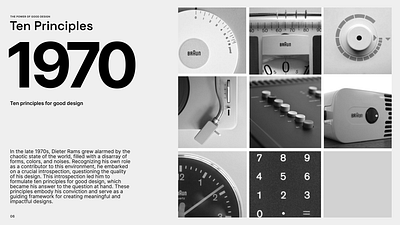 Presentation on Dieter Rams adobe design figma graphic design grid presentation ui webdesign