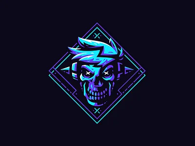Skull Punk Illustration branding design illustration logo mascot mascot logo punk skull
